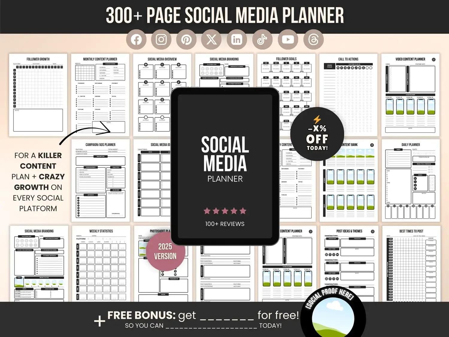 300+ Pages Social Media Planner