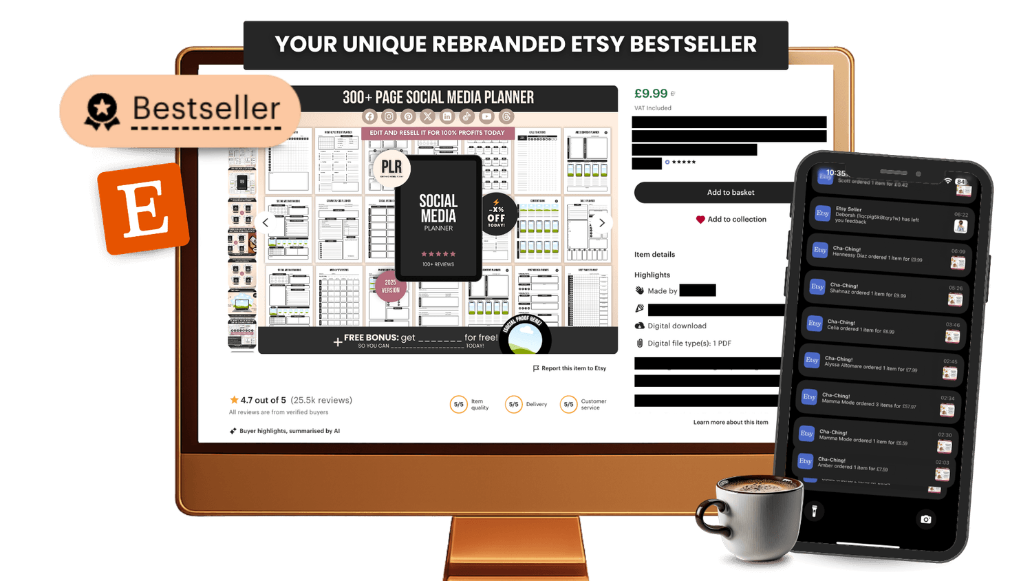 Rebranding and listing an Etsy digital product