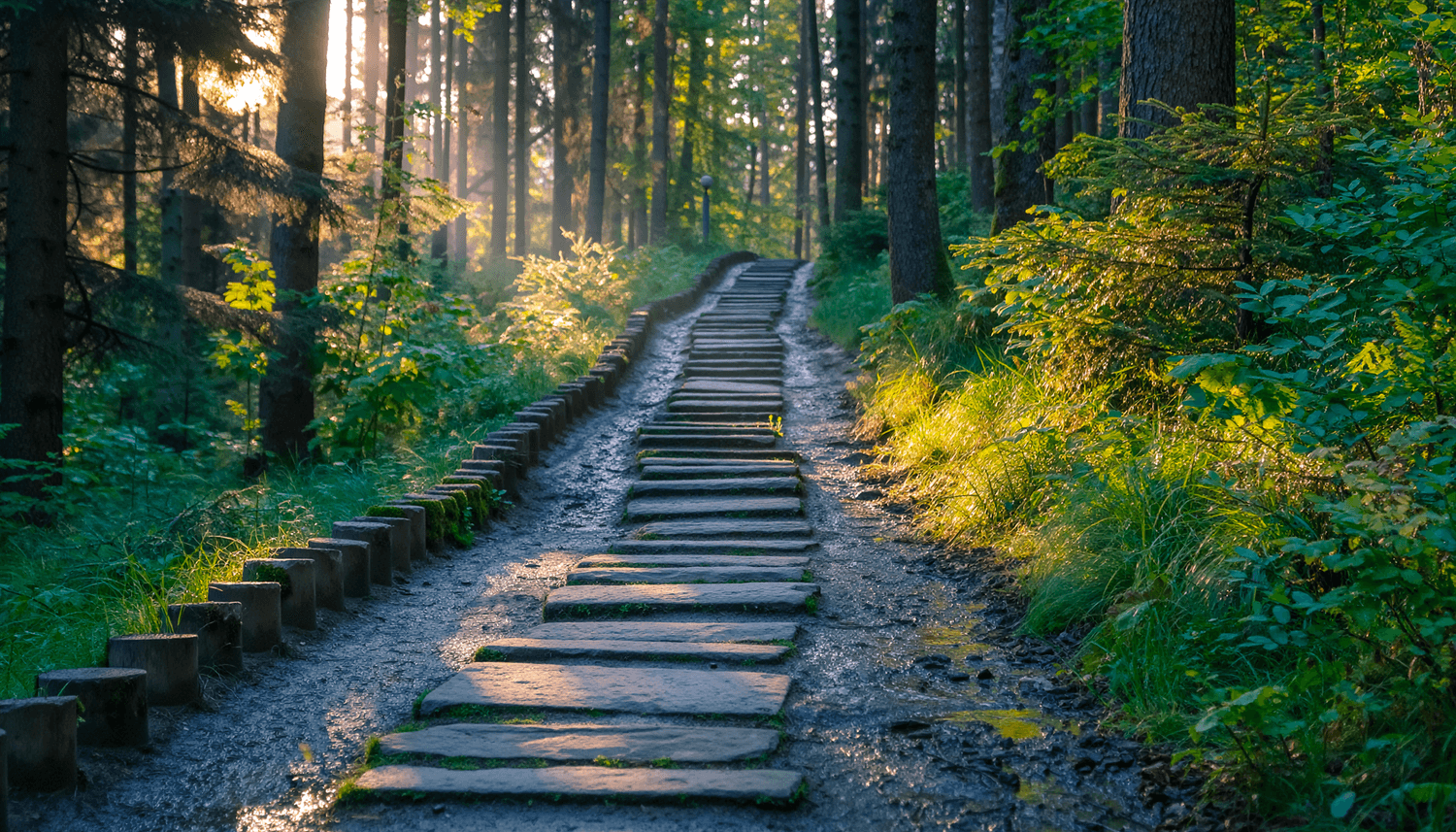 Chemin symbolisant progression personnelle