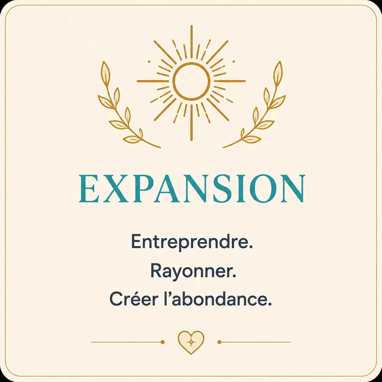 Expansion personnelle et professionnelle – Entreprendre et créer l'abondance