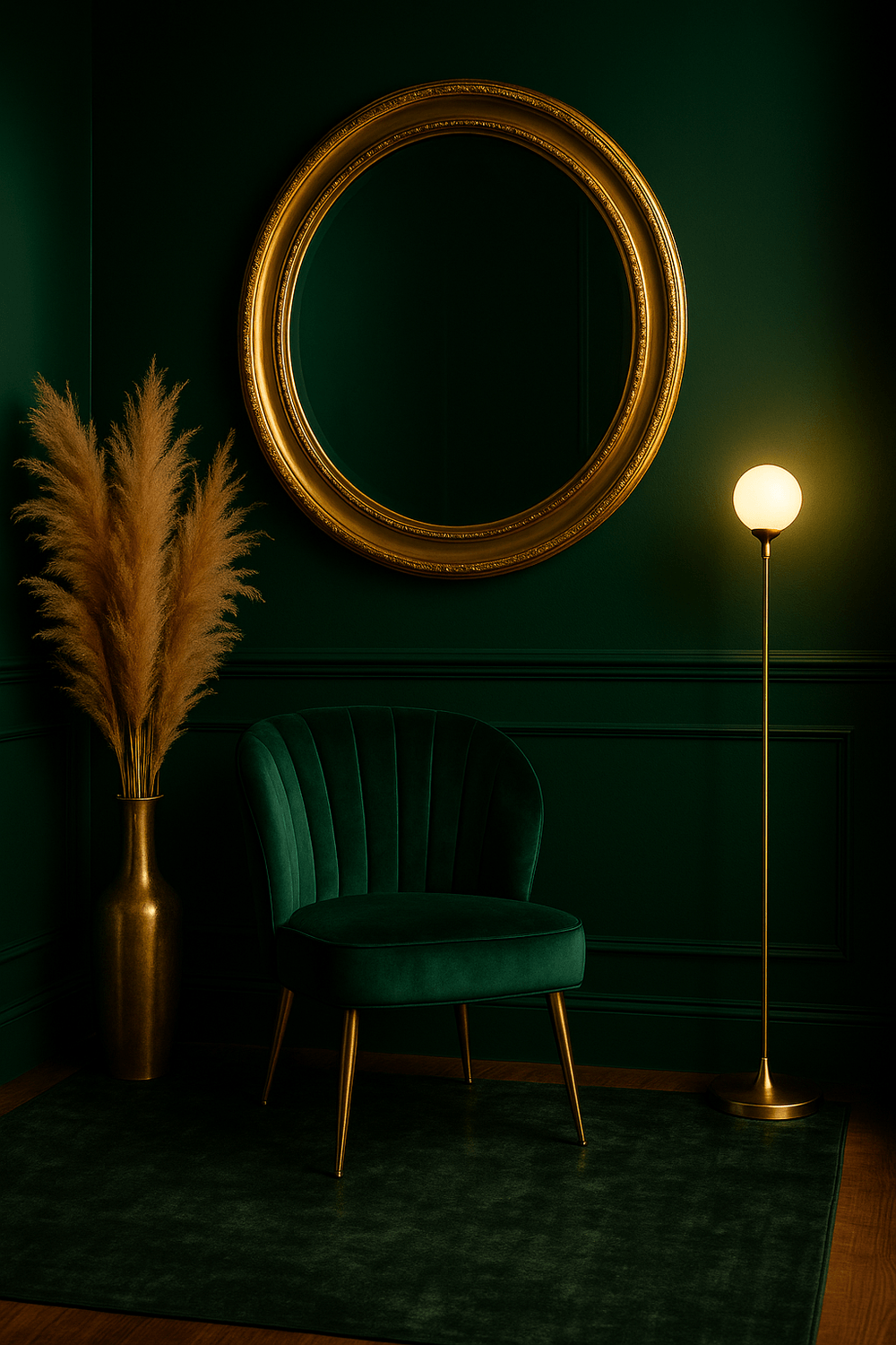 Glam portret u nude i gold stilu