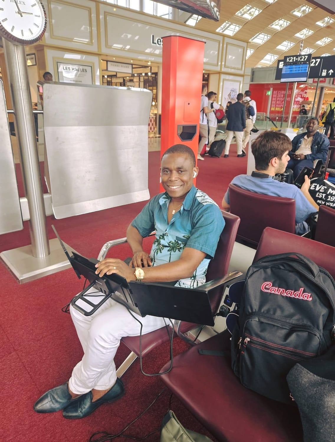 Arrivée à l'aéroport de Montréal