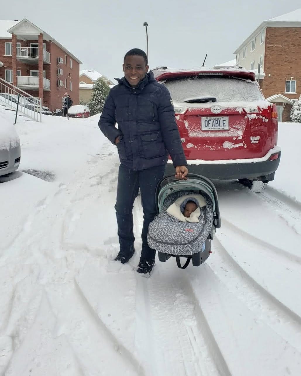 Fabrice en famille au Canada