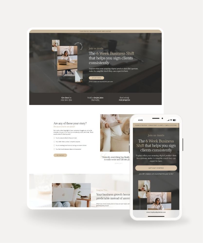 Emerald Essence Sales Funnel Template
