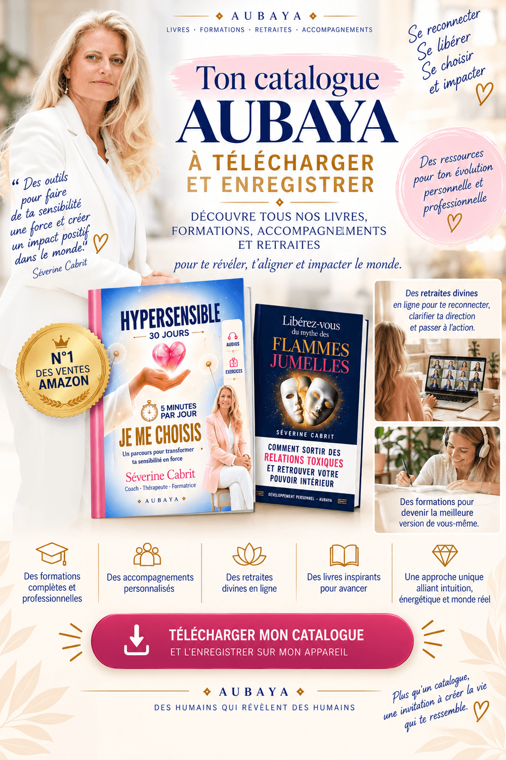 Catalogue Aubaya livres formations accompagnement retraites 