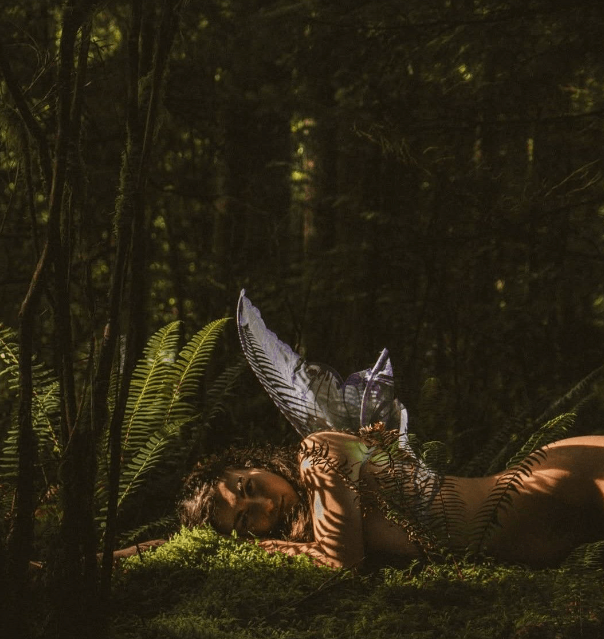 Woman in forest
