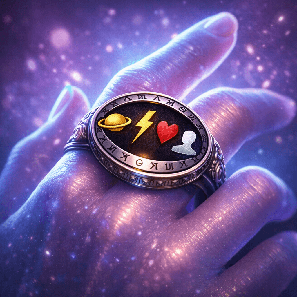 energy decoder ring on a luminescent hand