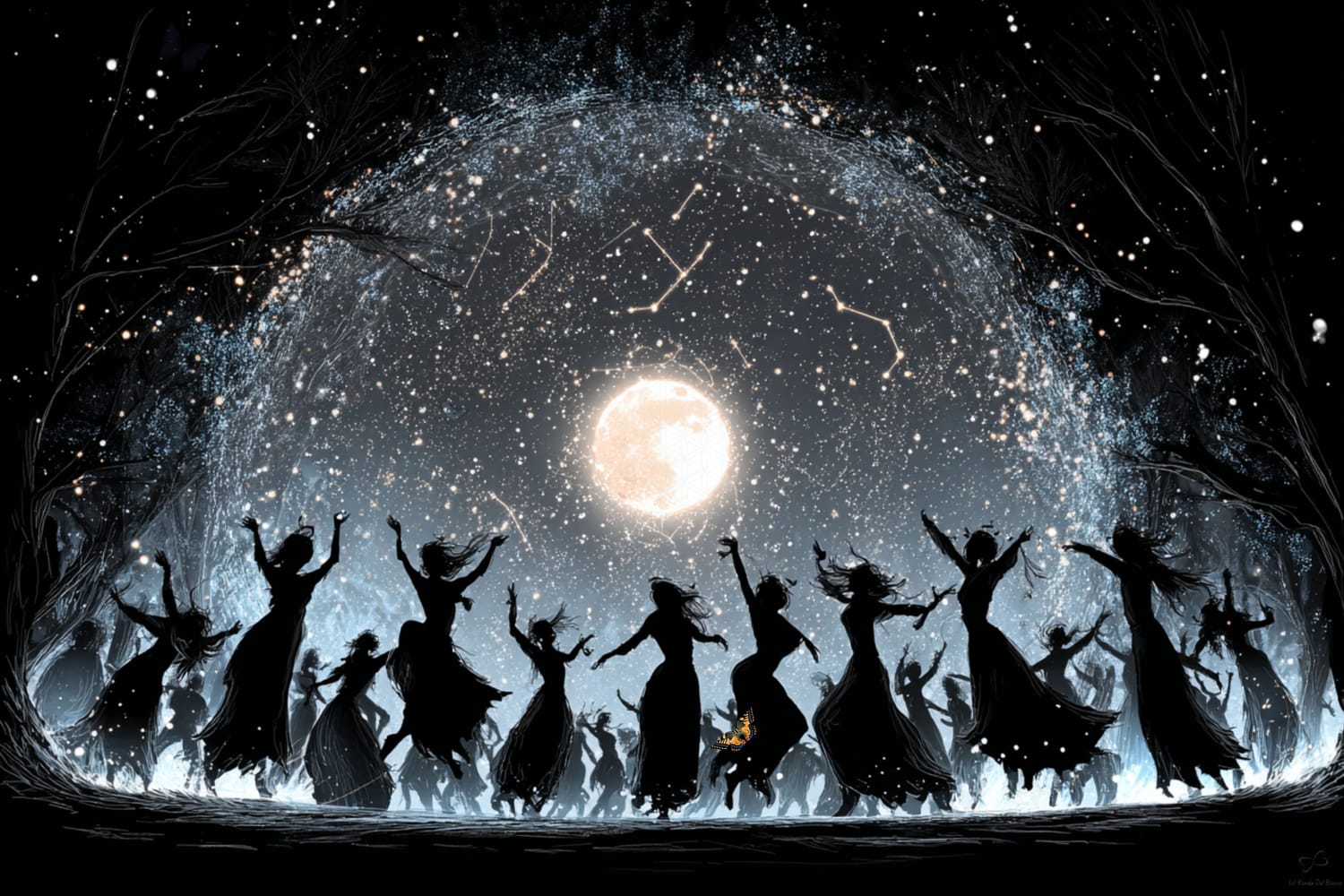 Moon ritual gathering