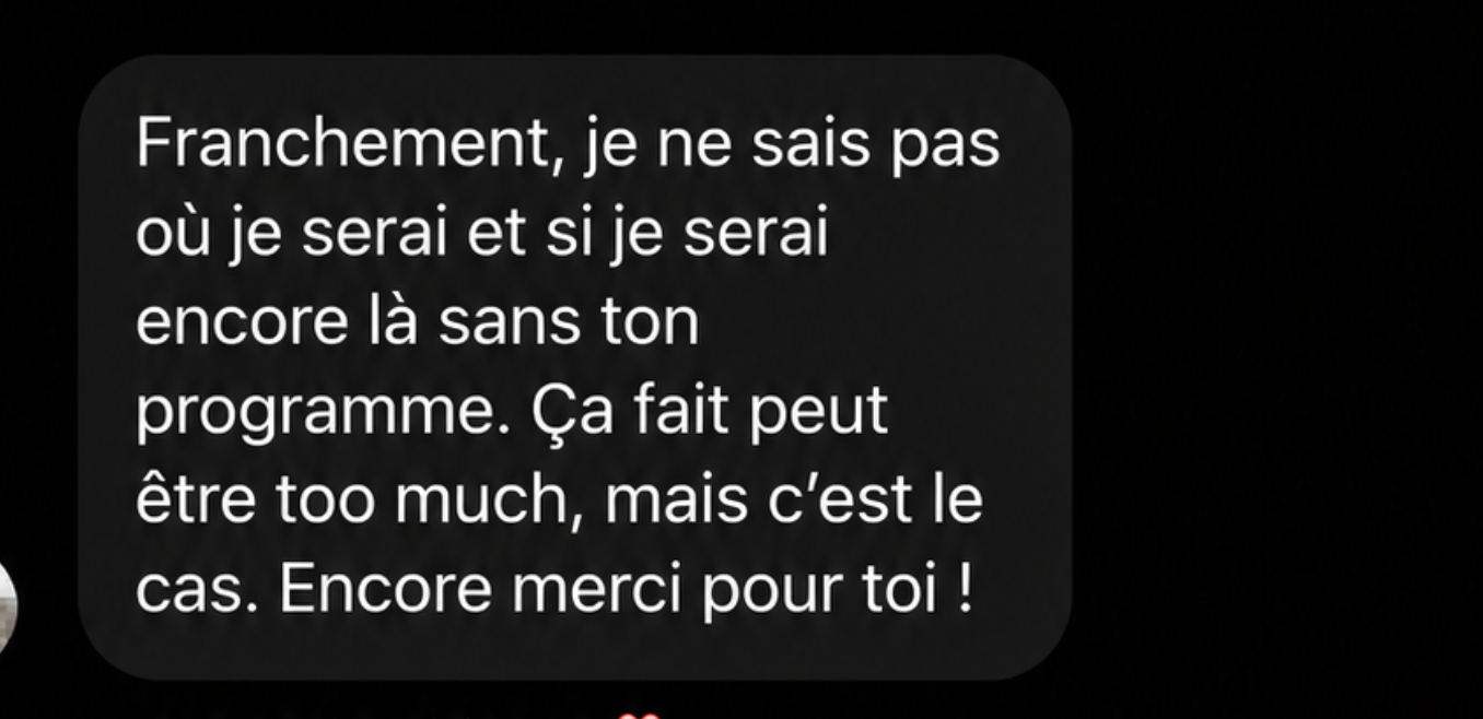 Message d'un client