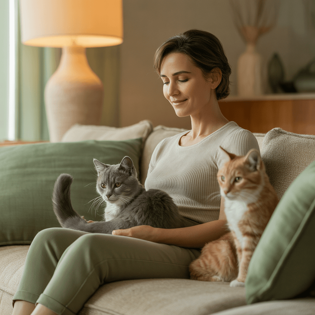 Sophie Bernard, propriétaire de chats et passionnée d’éthologie