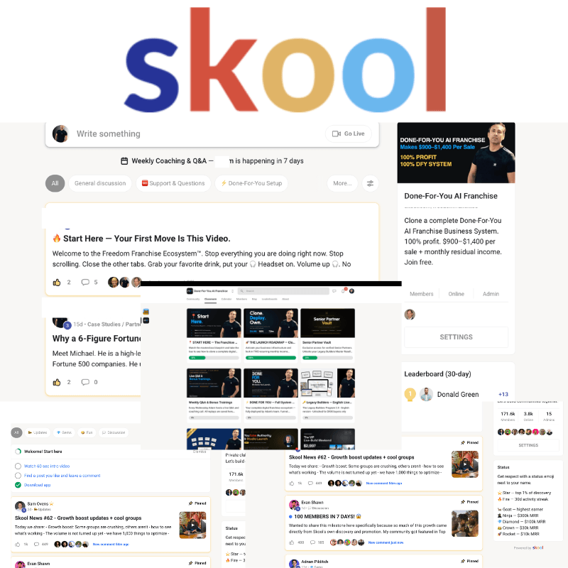 Freedom Franchise Ecosystem — Skool Community