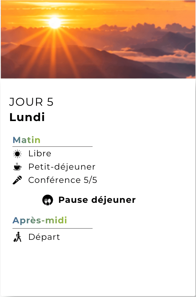 Programme Jour 5