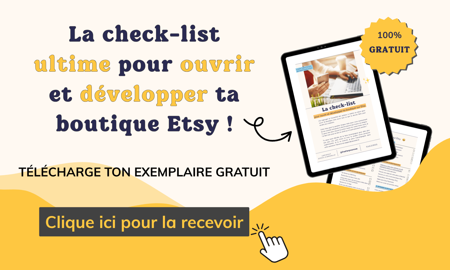 image de la check-list pour ouvrir sa boutique Etsy
