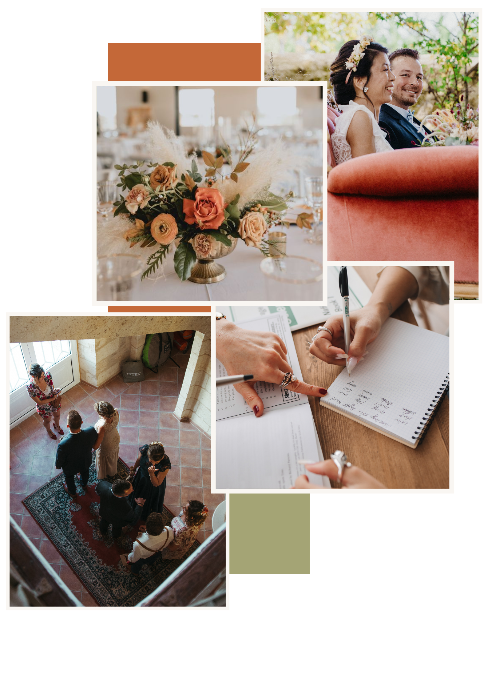 coordination, décoration, cérémonie, jour j et formation pour organiser seule son mariage pour une journée d'union execptionnelle