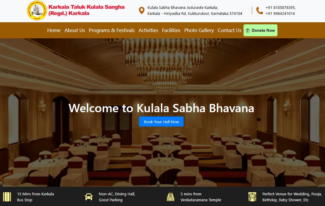 Website Developed by Me for Local Community image