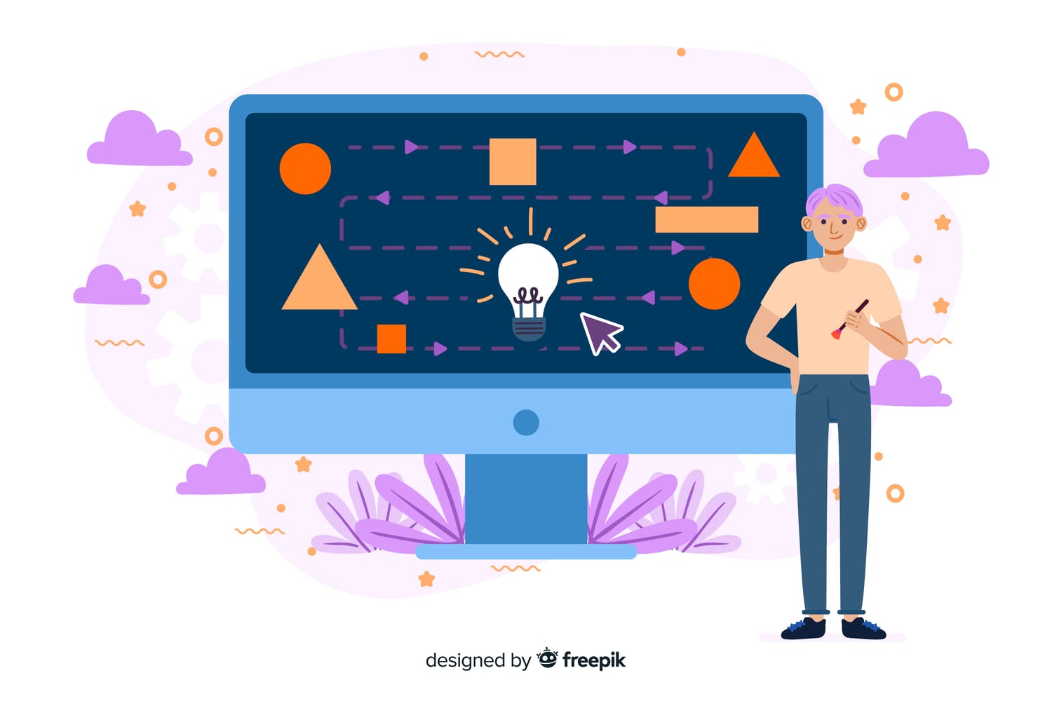 Student exploring motion graphics for kids