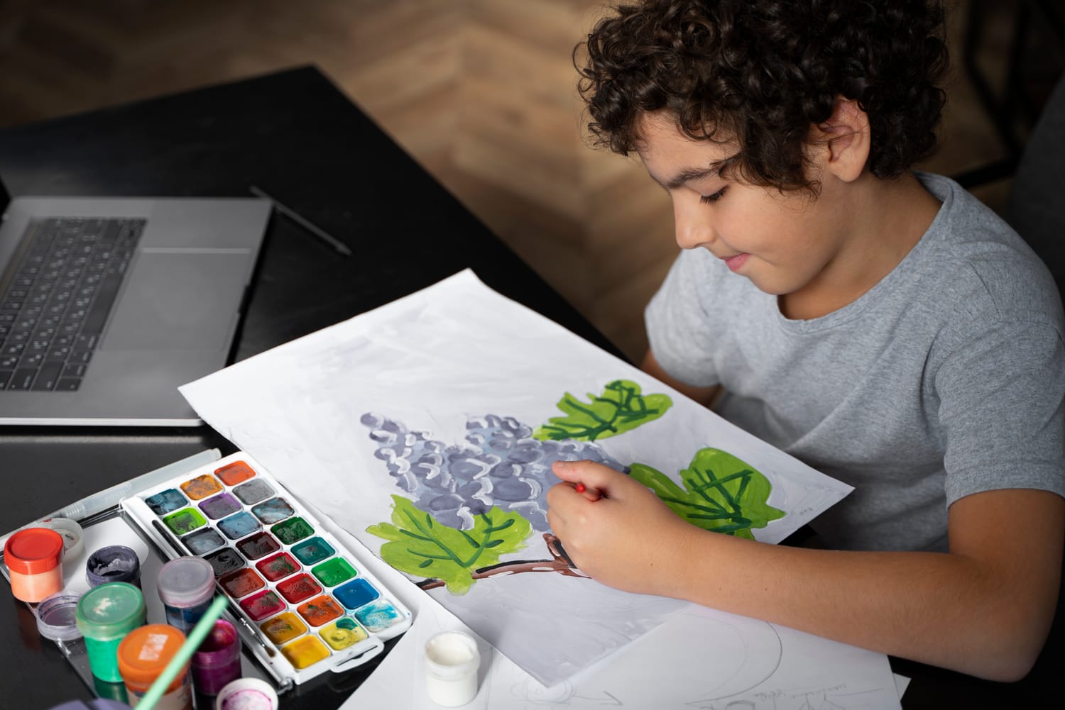 Child exploring design concepts — Graphic Design for Kids