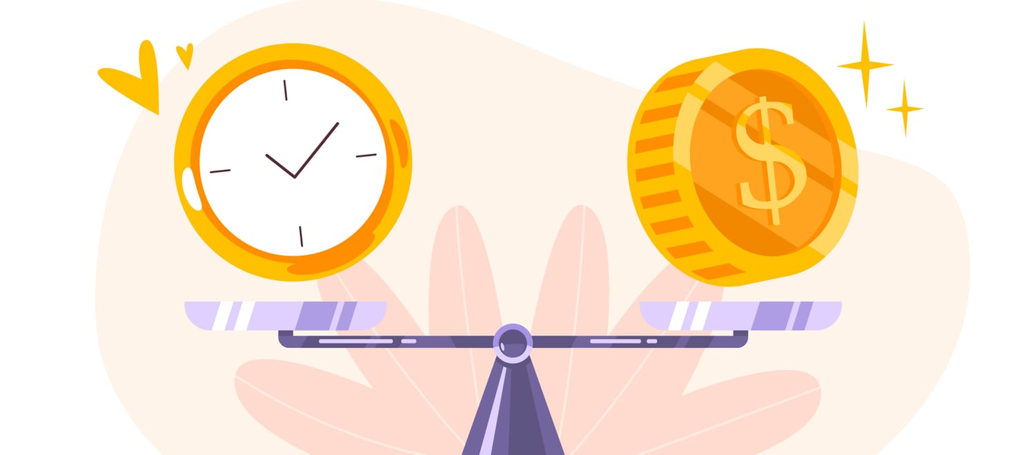 Clock and money - money management course for kids