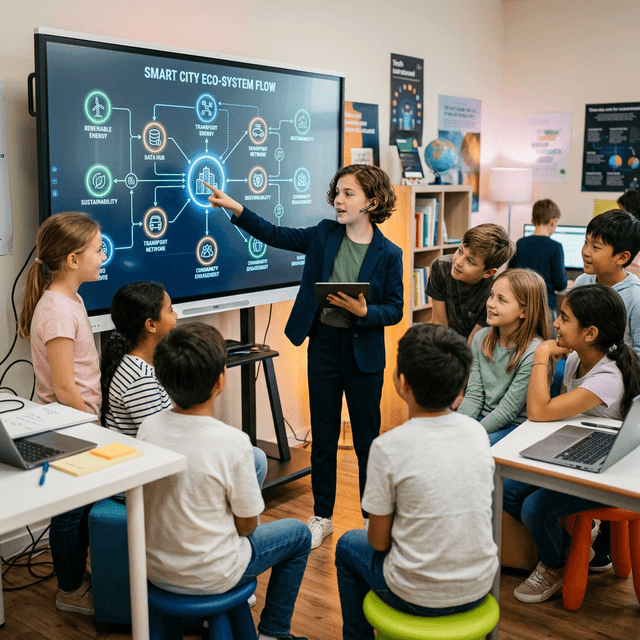 A child leading a digital project and showing adaptability