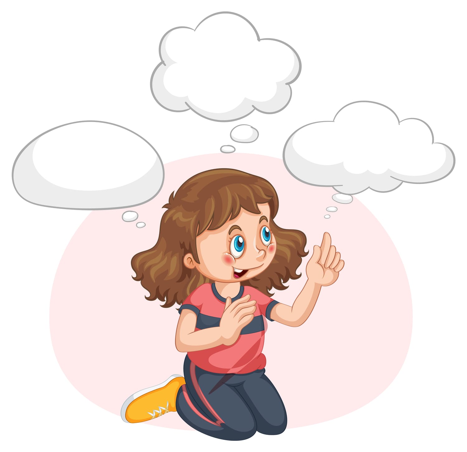 Child organizing thoughts and outlining