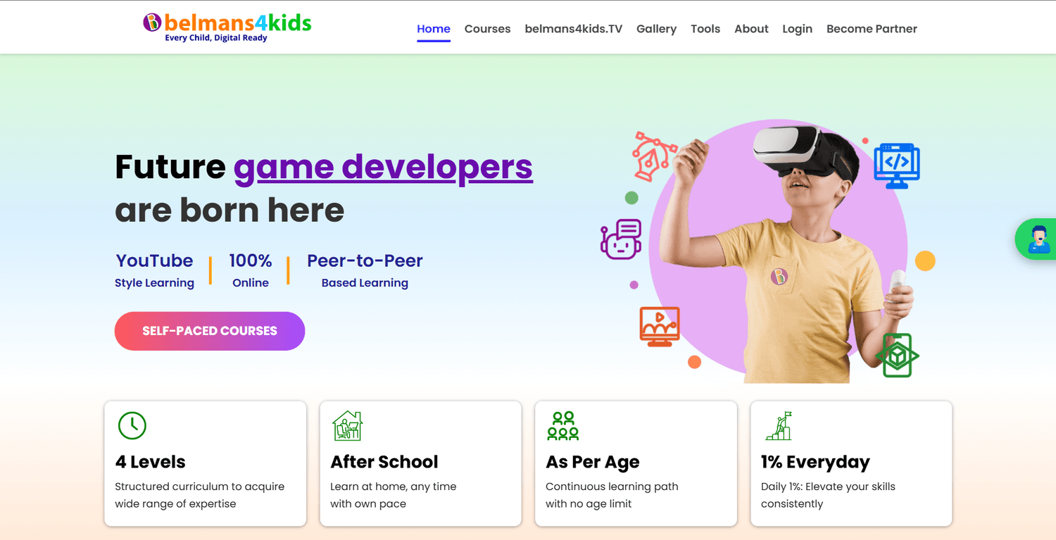 Belmans for Kids Dashboard
