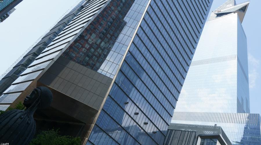 Cityscape with banks and businesses - introduction to banking for children