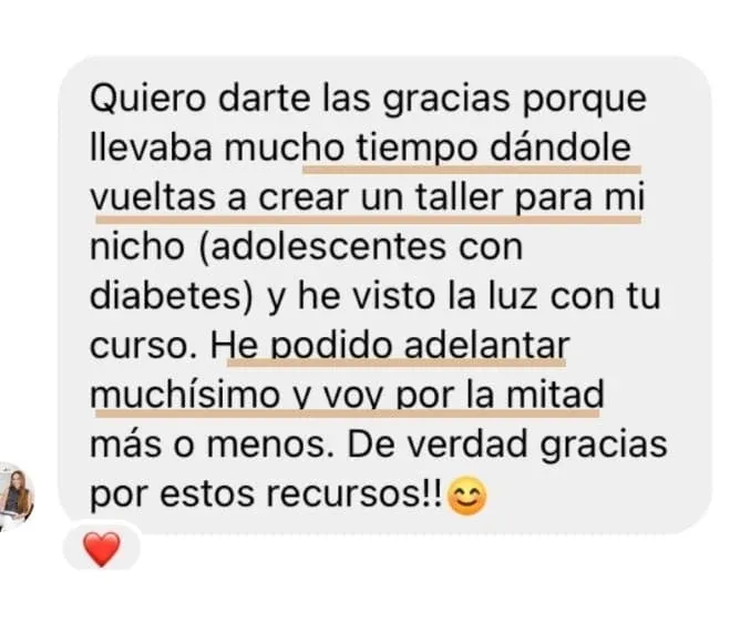 Testimonio real de alumna sobre el curso
