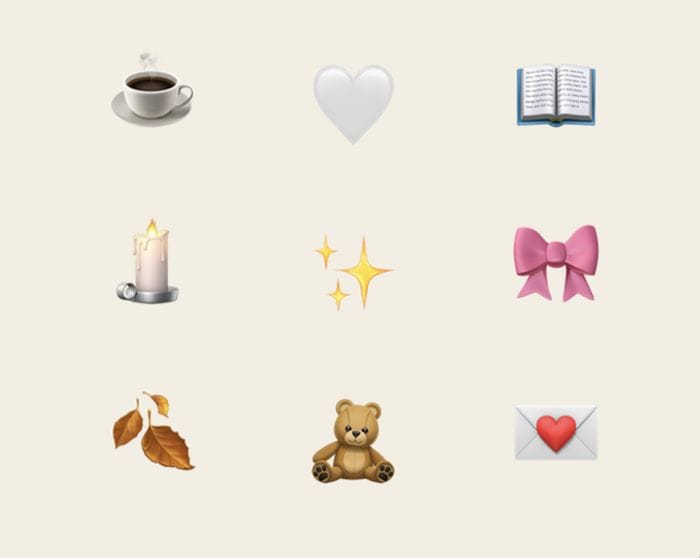 Muestra del pack de emojis y stickers