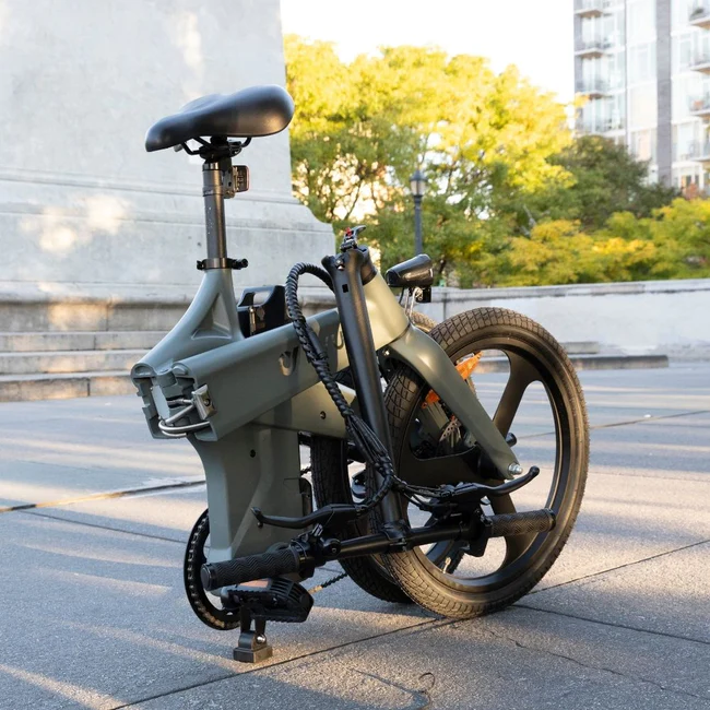 DYU T1 10Ah Pedal-Assist Torque Sensor Foldable Electric Bike Folded