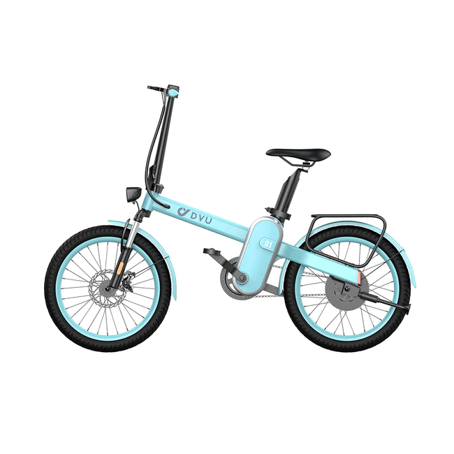 DYU R1 Pedal-Assist Torque Sensor 20 Inch Folding City Bike Blue L