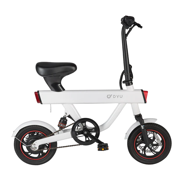 DYU V1 12 Inch Folding Best Budget Electric Bike White R