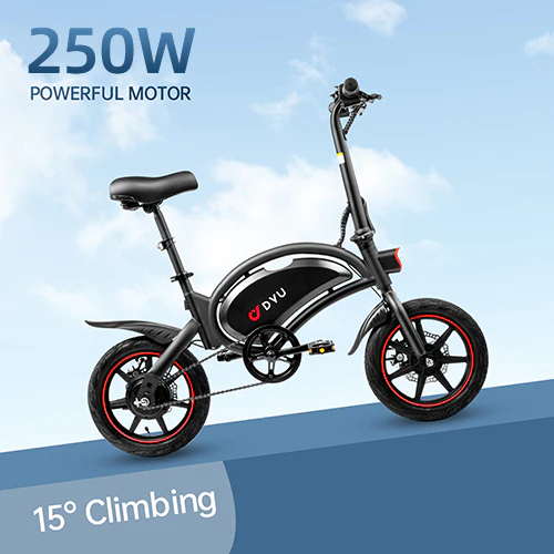 DYU D3F 14 Inch Electric Mini Bike Folding Ebike Uphill 15 R