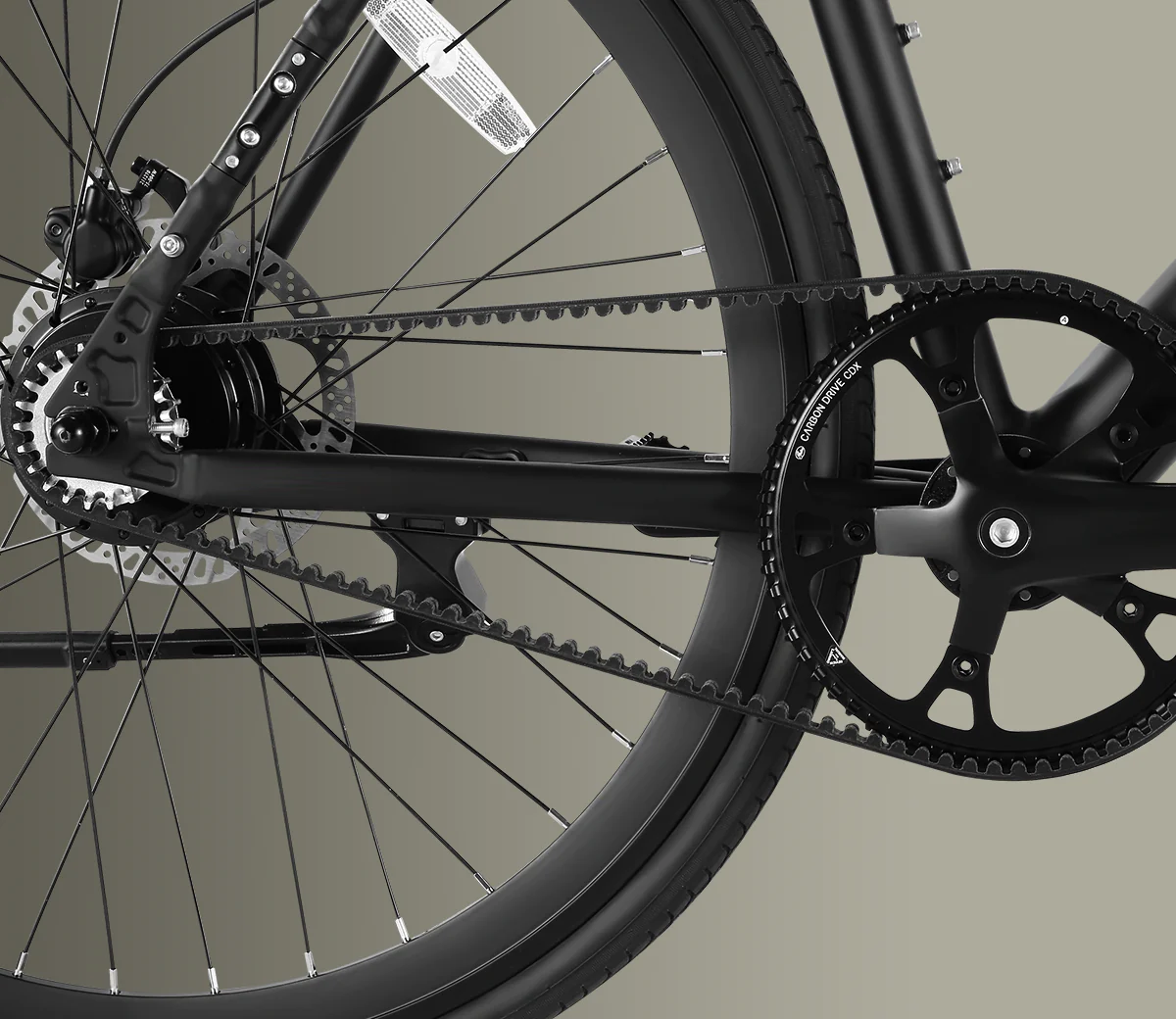 Vanpowers Commuter Step Over City Electric Bike Belt Drive Detail R