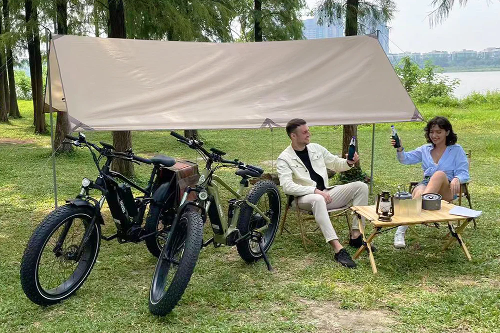HAOQI Cheetah Full Suspension Dual Battery Electric Bike Lifestyle 2x FL