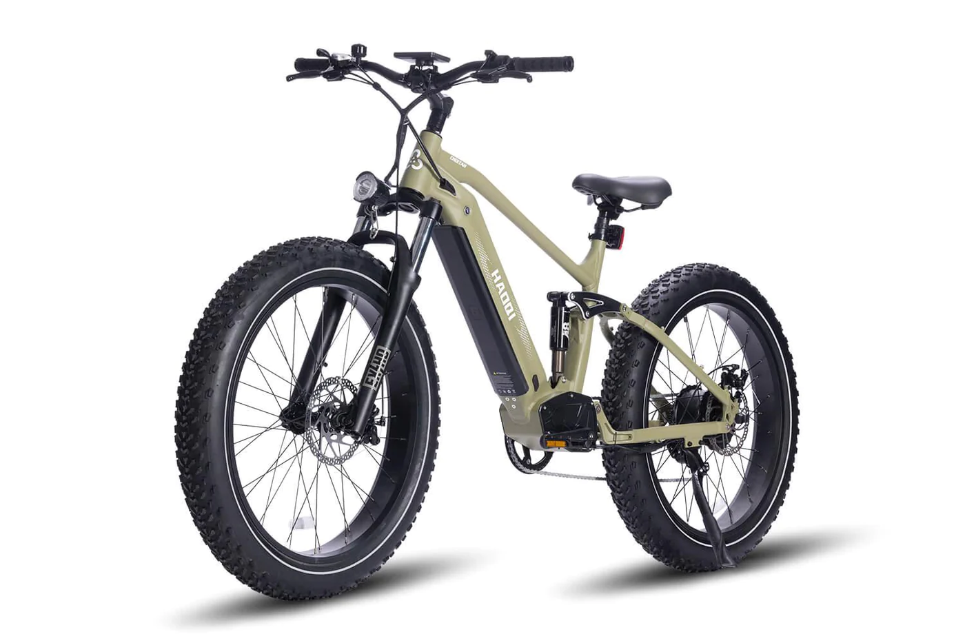 HAOQI Cheetah Full Suspension Electric Bike Olive FL