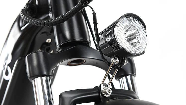 HAOQIE Silver Antelope Pro 750W Dual Battery Cargo Electric Bike Front Suspension Light FR