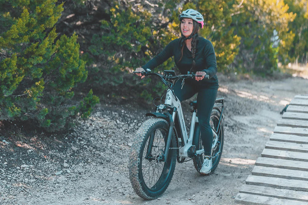 HAOQI Upgraded Eagle Step Thru Long Range Electric Bike Lifestyle FL
