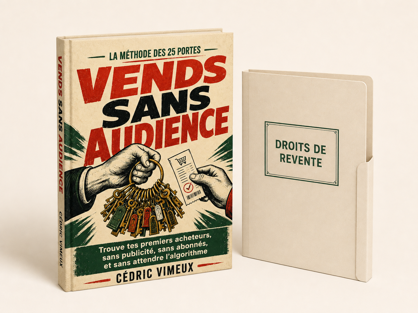 Vends sans audience, de Cédric Vimeux : représentation du guide numérique et de ses droits de revente