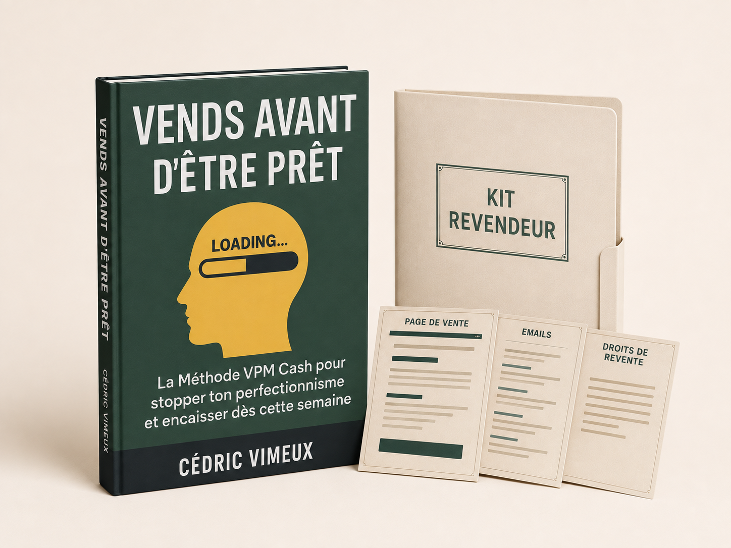 Vends avant d’être prêt, de Cédric Vimeux : représentation du guide numérique et de ses documents revendeur