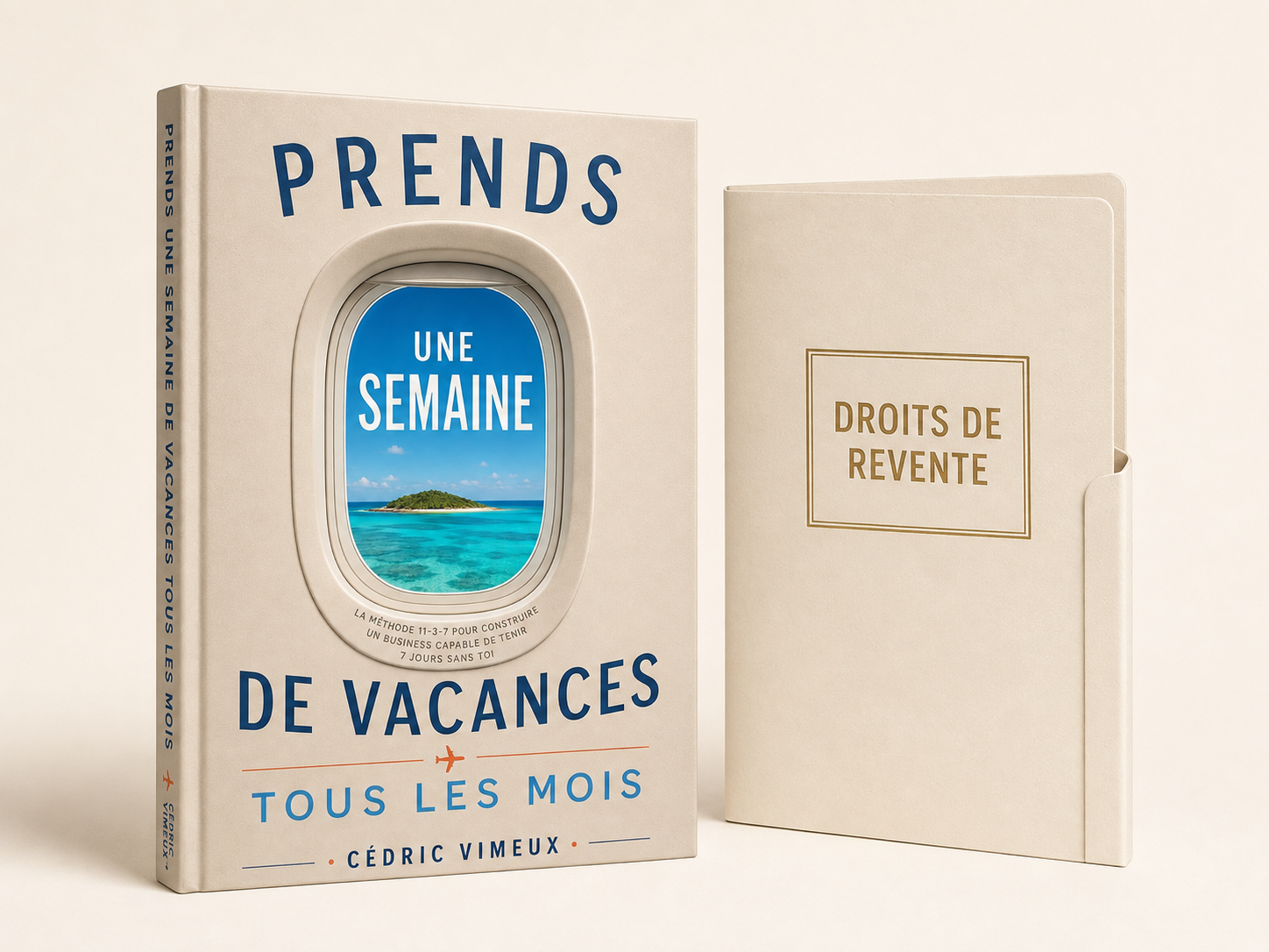 Prends une semaine de vacances tous les mois, de Cédric Vimeux : représentation du guide numérique et de ses droits de revente