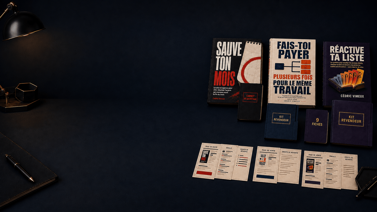 Collection complète des trois guides et de leurs outils