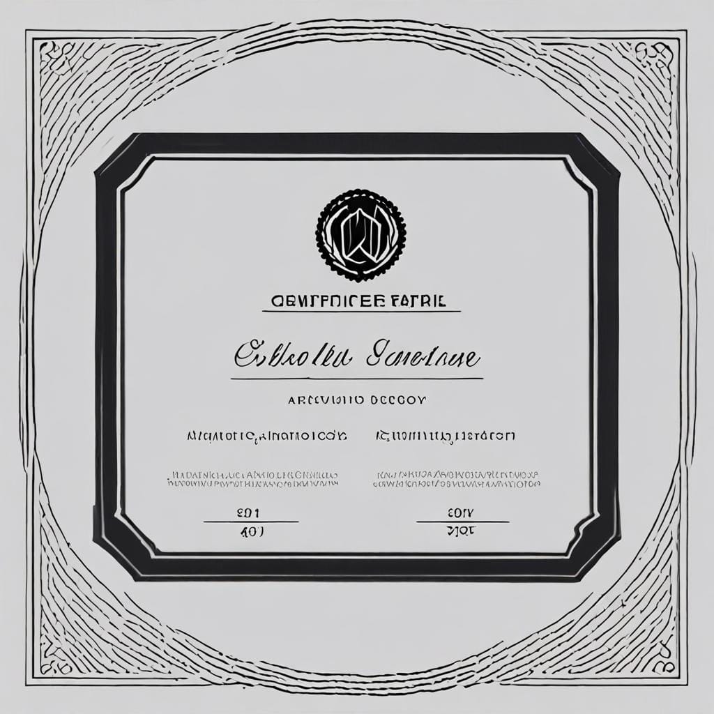 certificate