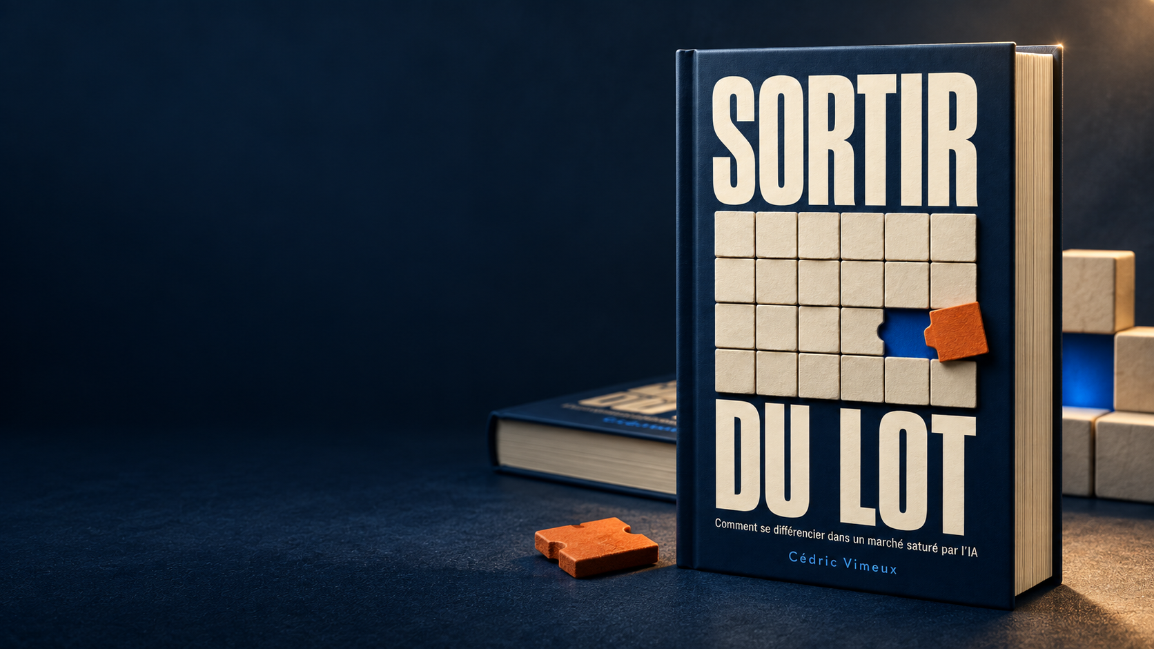 Le guide Sortir du lot présenté dans une scène en trois dimensions.
