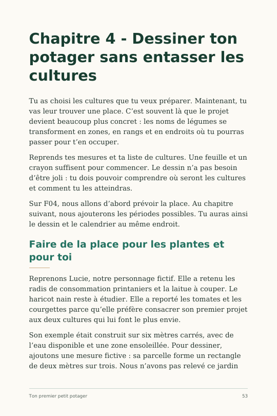 Extrait du guide Potager, page 53