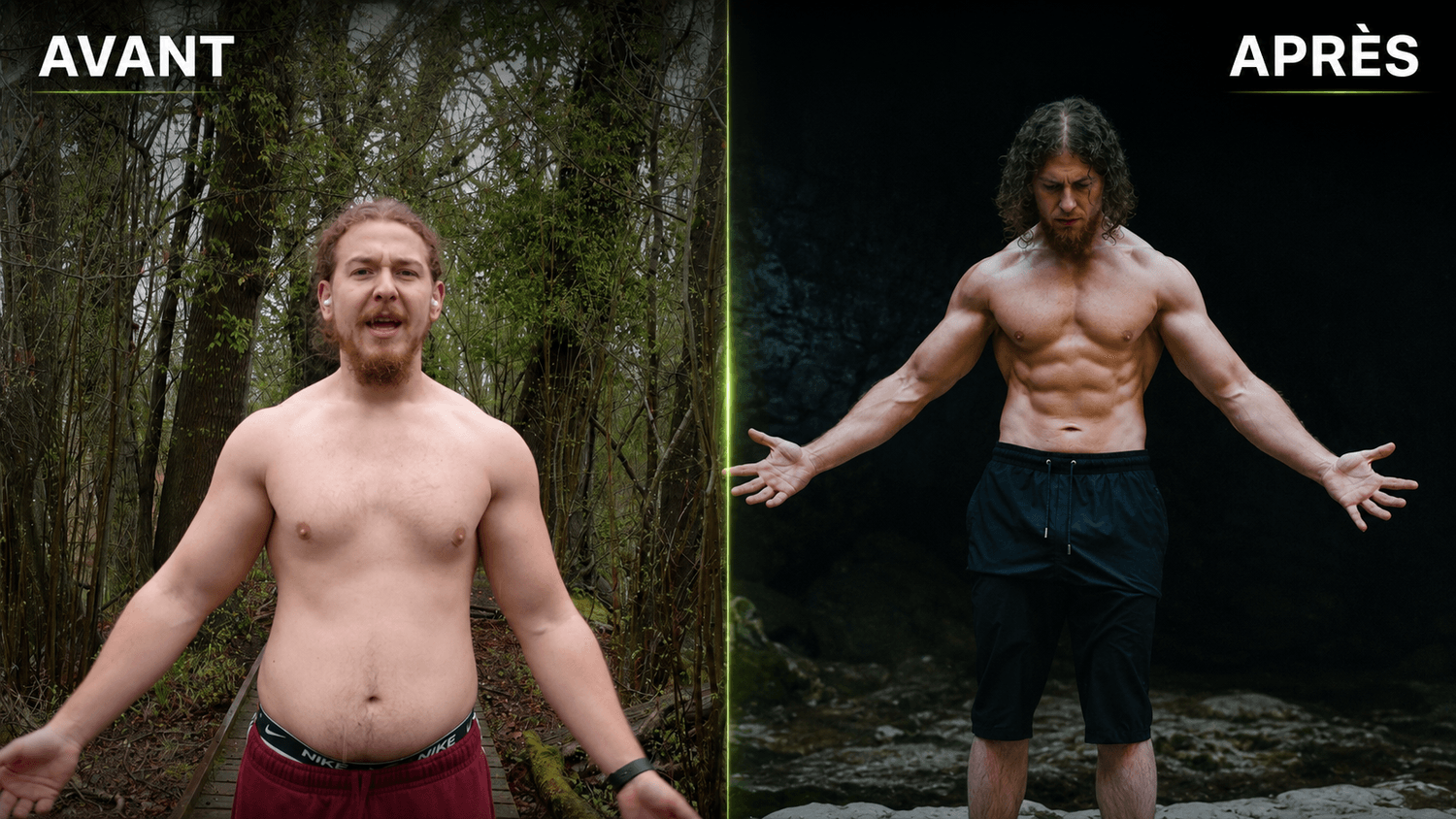 Transformation physique avant après
