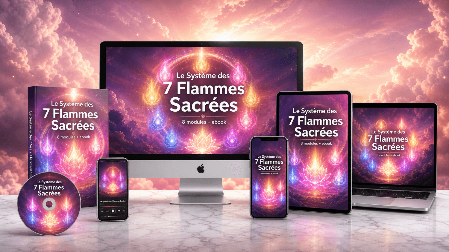 Mockup du programme Le Système des 7 Flammes Sacrées