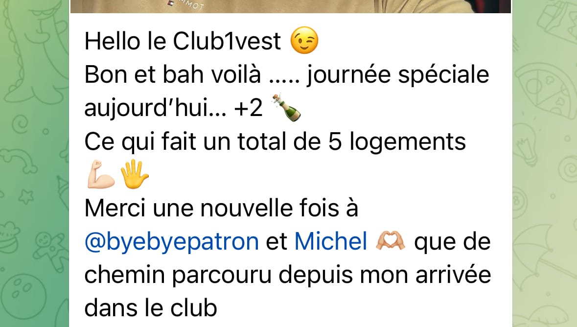 Membre Club1vest, 5 logements