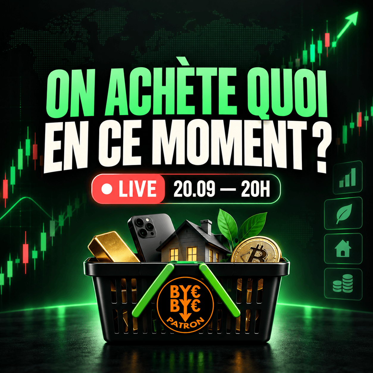 Webinaire On achete quoi en ce moment, live le 20 septembre a 20h