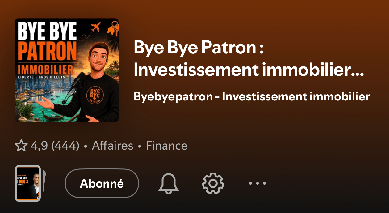 Bye Bye Patron sur Spotify, 4,9 sur 5 avec 444 notes