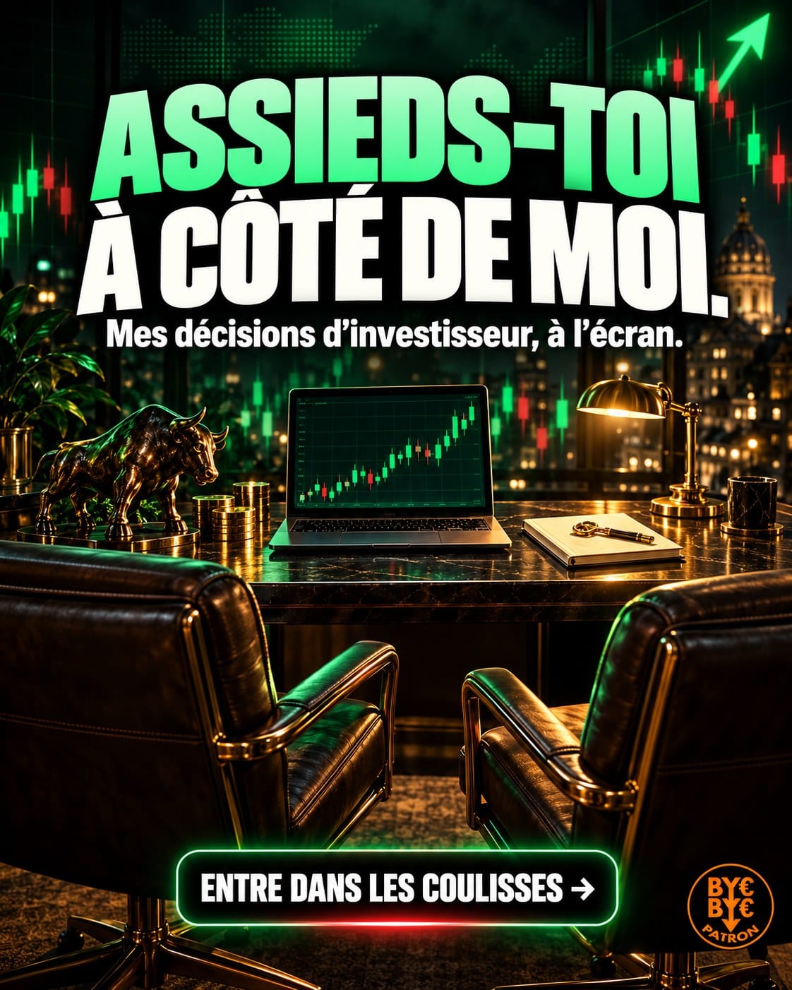 Les Coulisses de Bye Bye Patron : assieds-toi à côté de moi